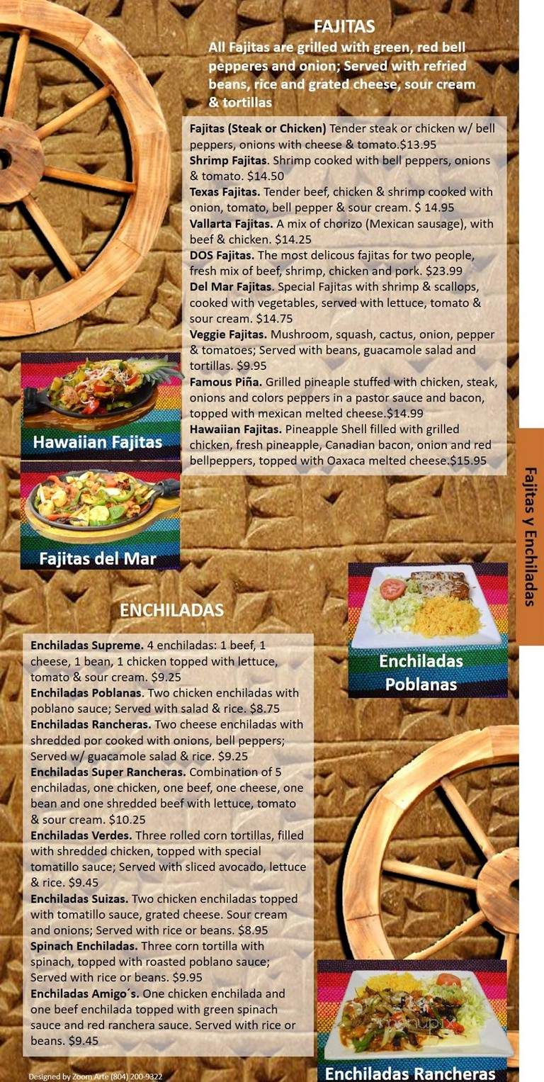 Amigos Authentic Family Restaurant - Richmond, VA menu_pic