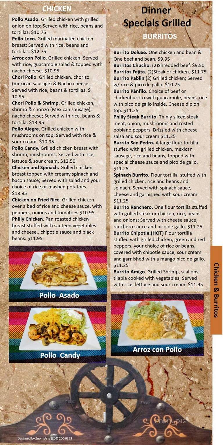 Amigos Authentic Family Restaurant - Richmond, VA menu_pic