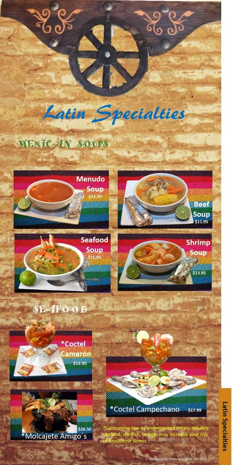 Amigos Authentic Family Restaurant - Richmond, VA menu_pic