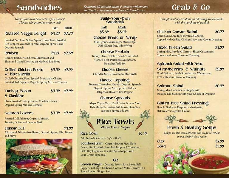 Food Matters Market & Cafe - Morganton, NC menu_pic