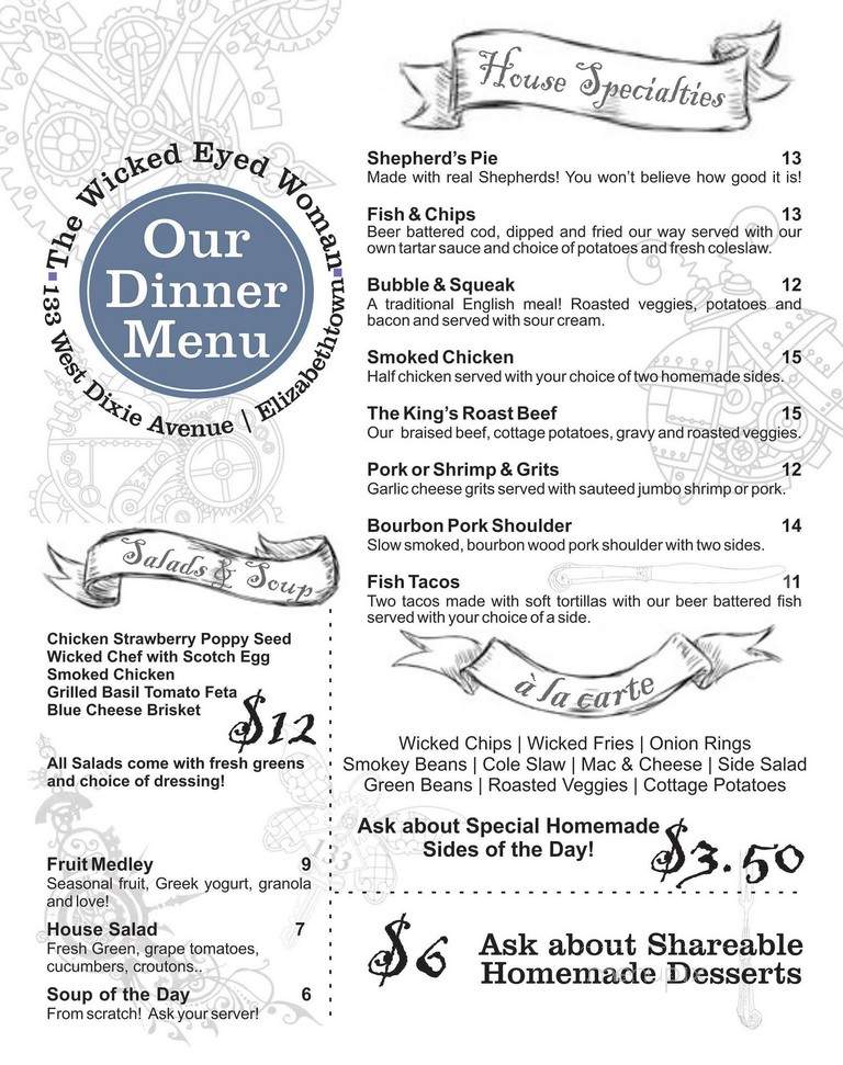 The Wicked Eyed Woman - Elizabethtown, KY menu_pic