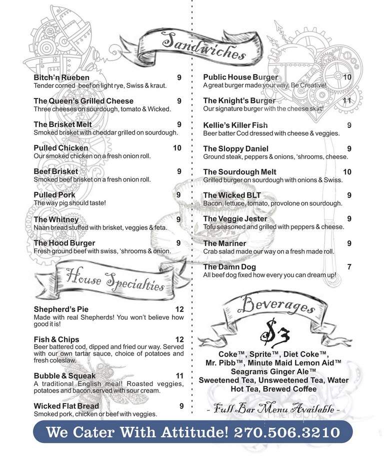 The Wicked Eyed Woman - Elizabethtown, KY menu_pic