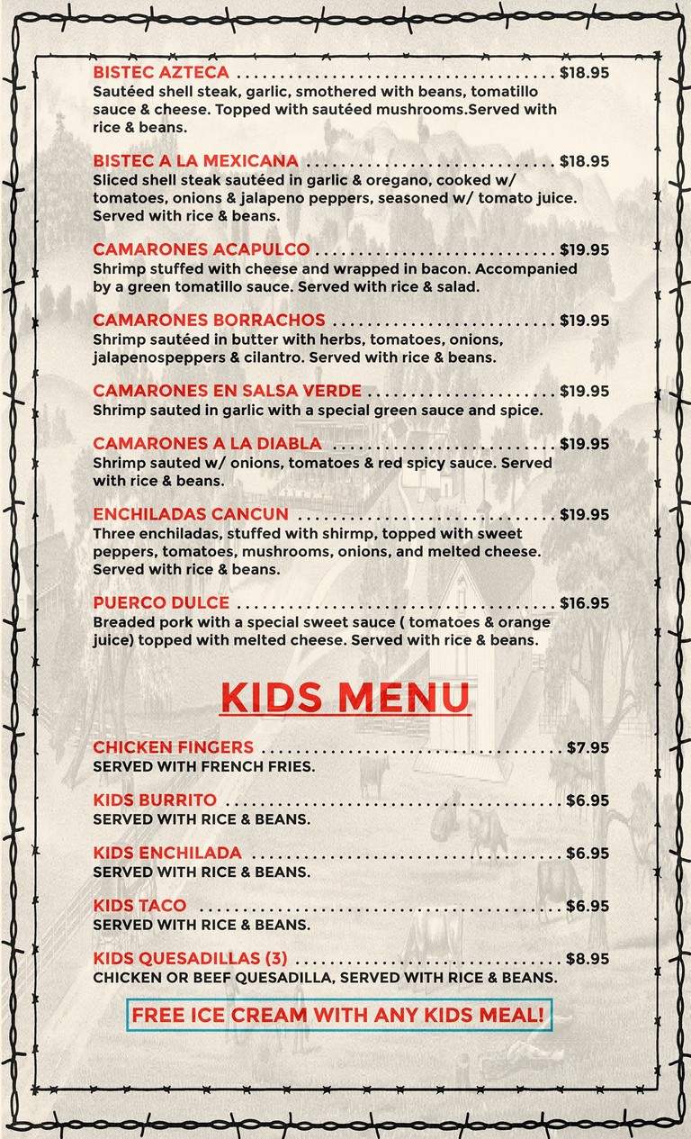 El Rancho - Goshen, NY menu_pic