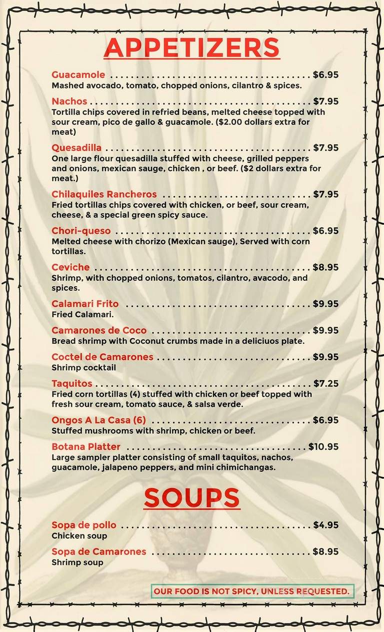 El Rancho - Goshen, NY menu_pic