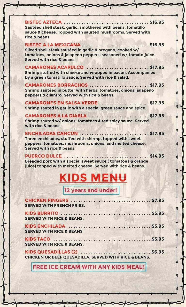 El Rancho - Goshen, NY menu_pic