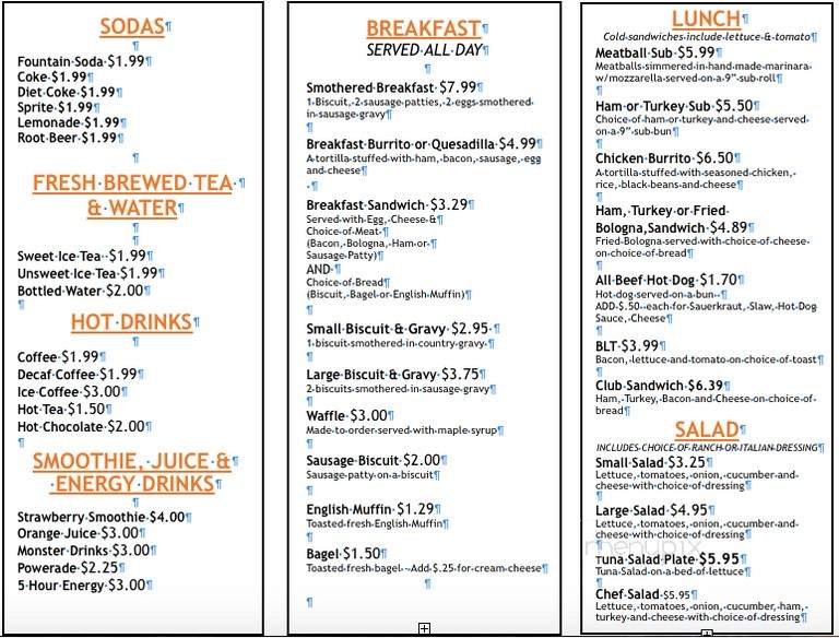 Wild Hog Cafe - Ormond Beach, FL menu_pic