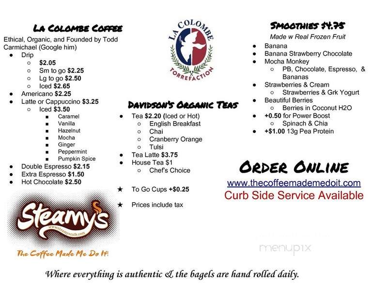 Steamy's Cafe - Winchester, VA menu_pic