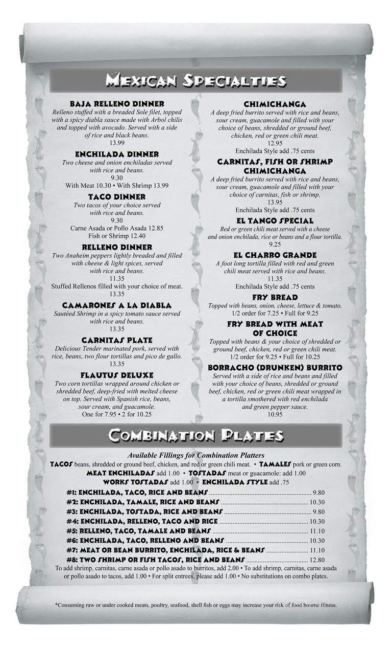 El Charro Norte - Chino Valley, AZ menu_pic