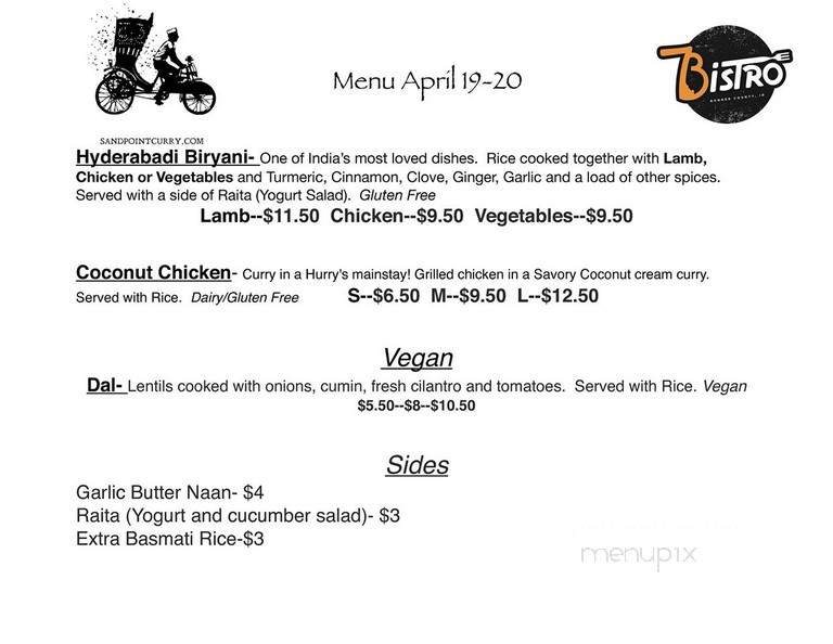Sandpoint Curry in a Hurry - Sandpoint, ID menu_pic