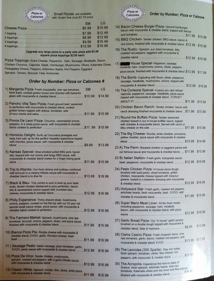 Kalamato's - Lebanon, CT menu_pic