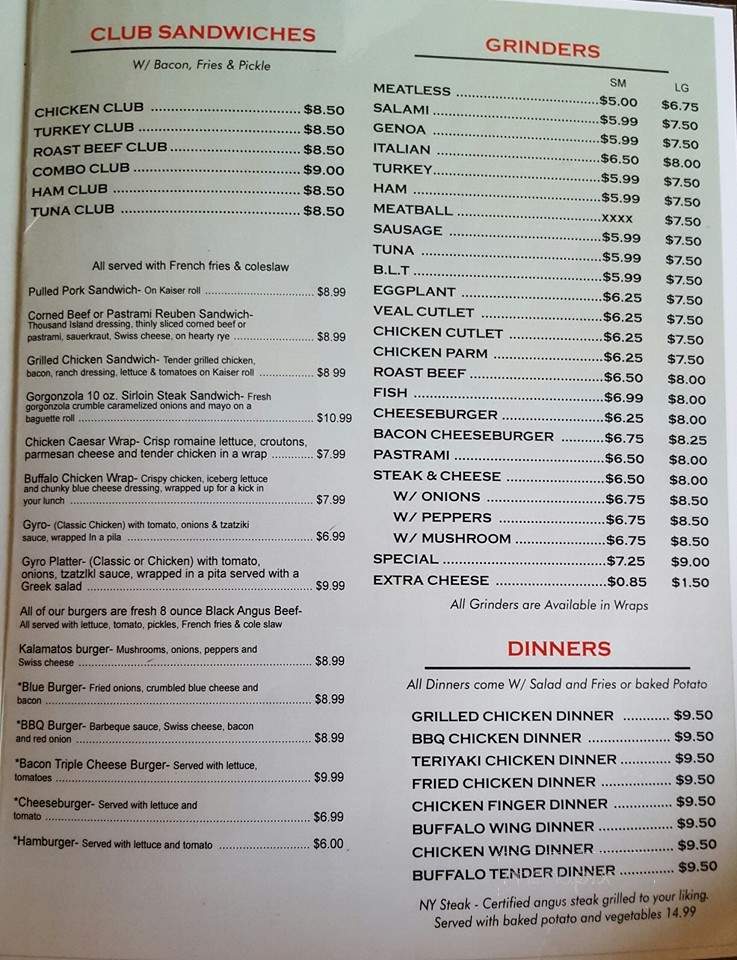 Kalamato's - Lebanon, CT menu_pic