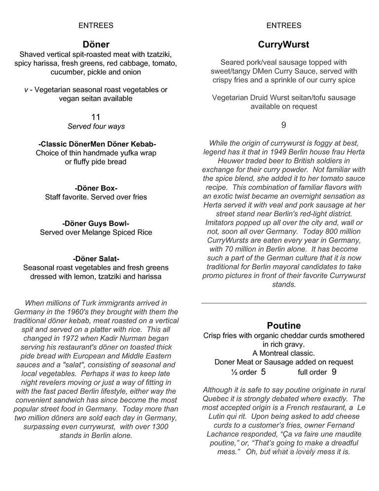 DMen Tap - Chicago, IL menu_pic