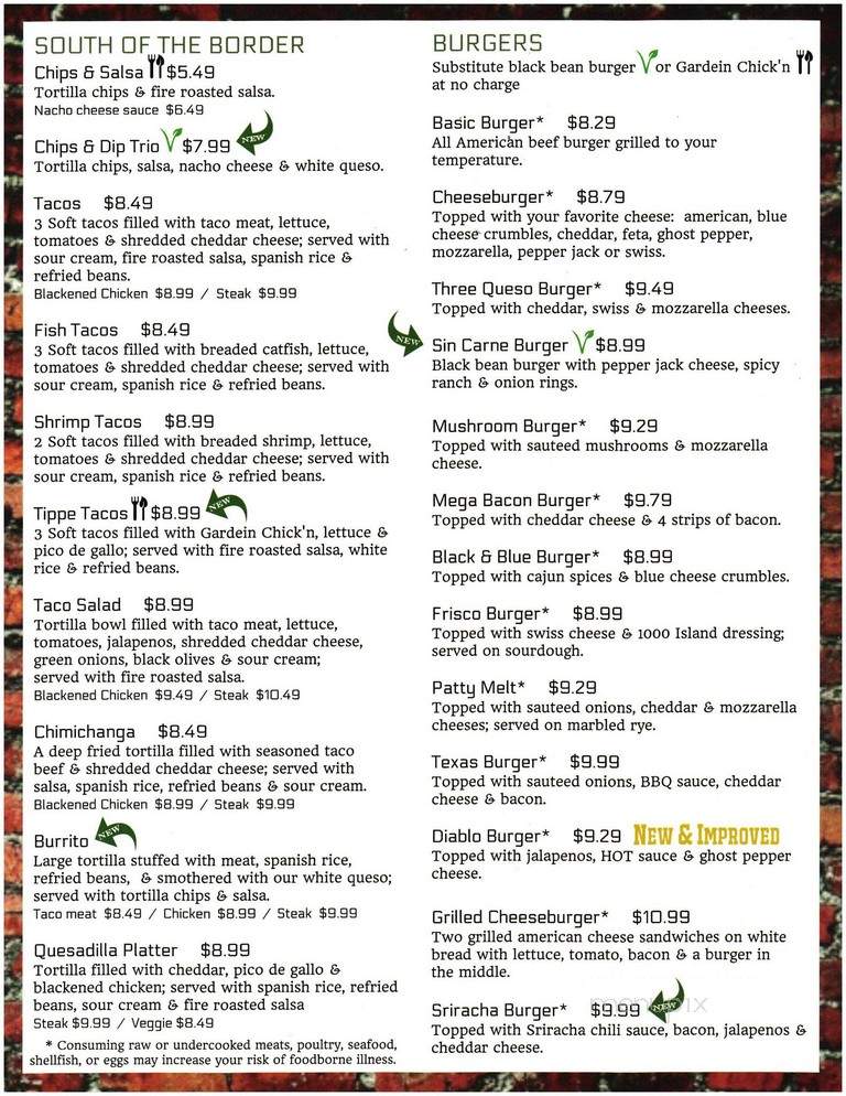 Legacy Pub - Lafayette, IN menu_pic