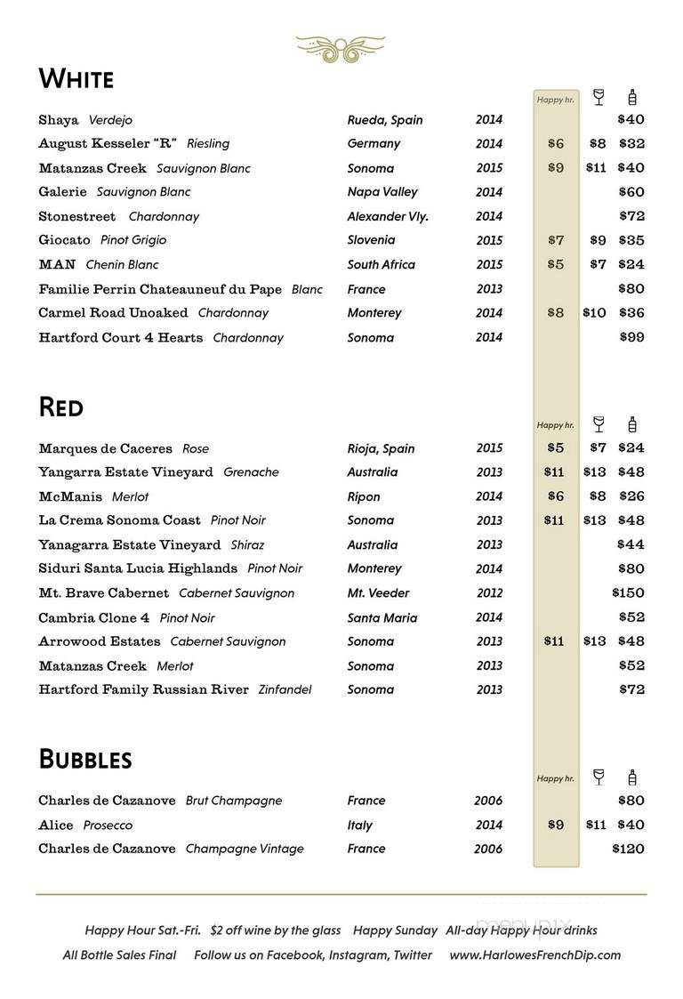 Harlowe's French Dip - Pasadena, CA menu_pic