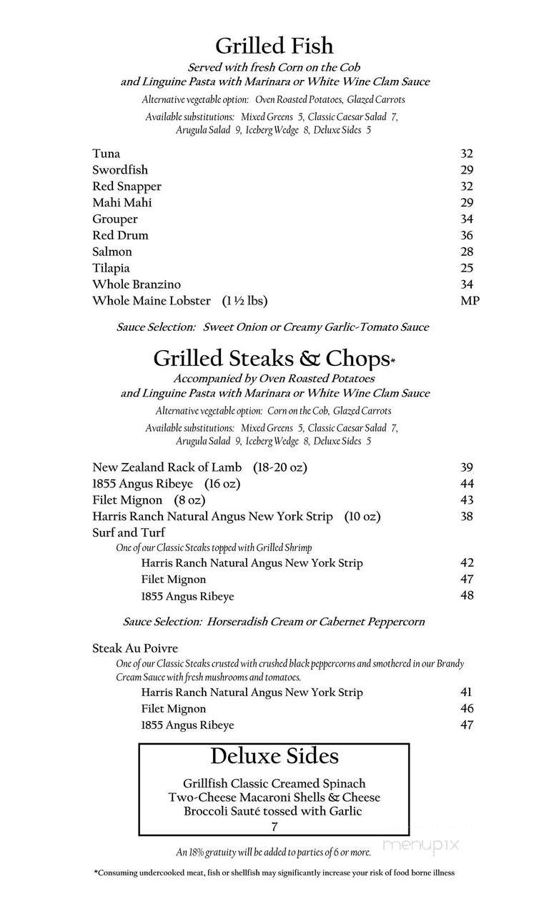 Grillfish - Lexington, KY menu_pic