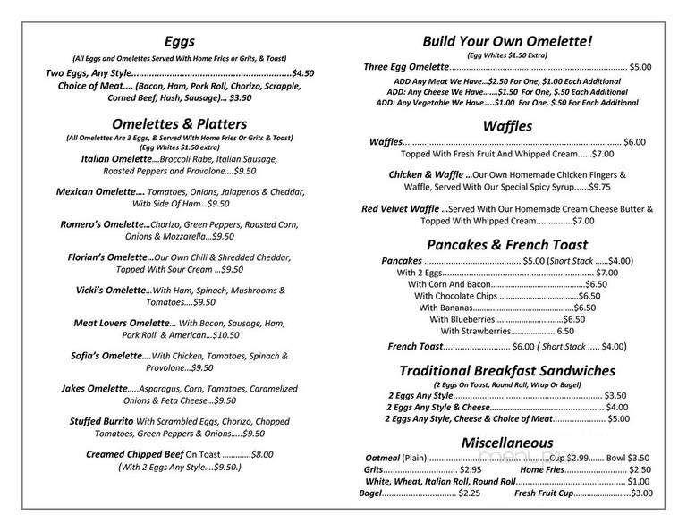 Jake's on Greentree - Turnersville, NJ menu_pic