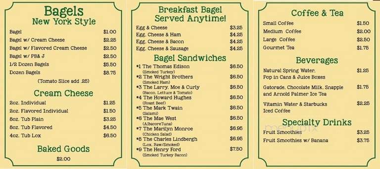 Blazing Bagel - Waterford Township, MI menu_pic