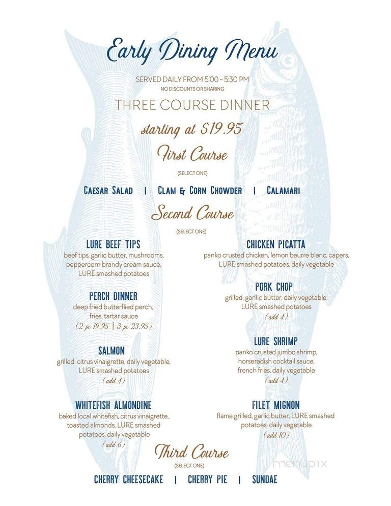 LURE - Sister Bay, WI menu_pic