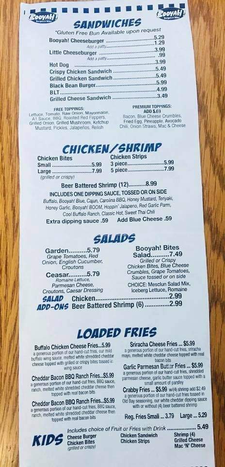 Booyah Burgers & Bites - Wyoming, PA menu_pic
