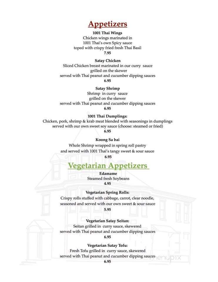 1001 Thai - Easton, PA menu_pic