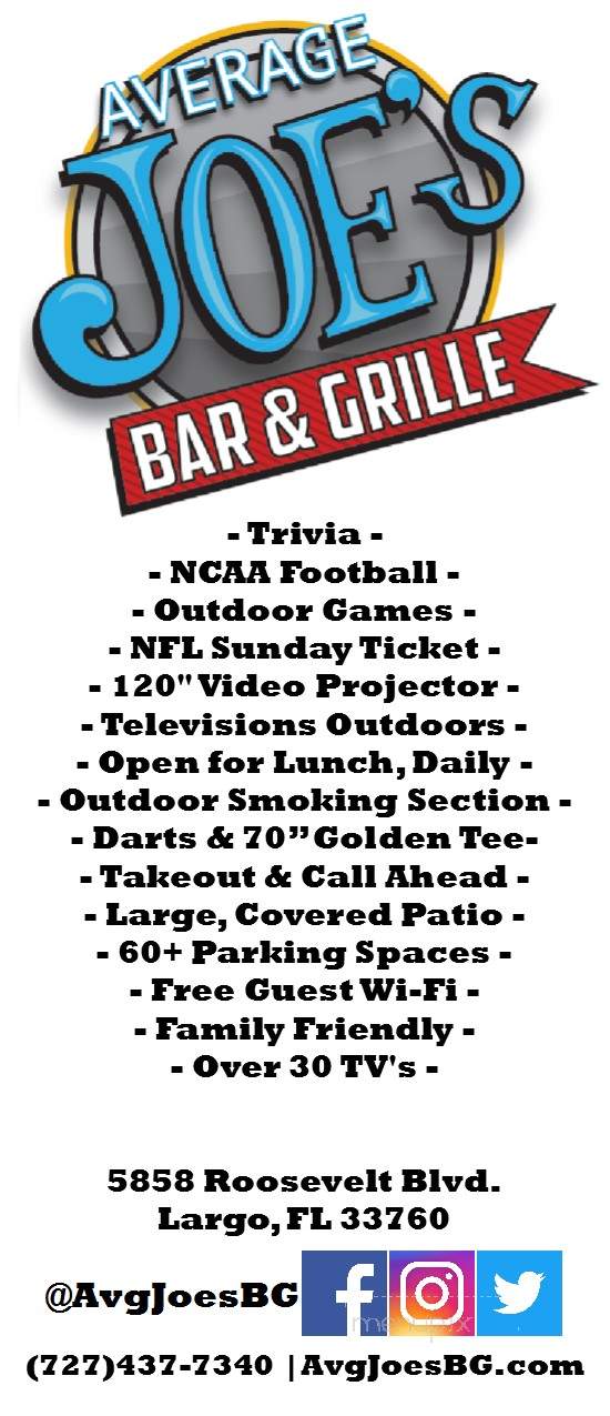 Average Joe's Bar & Grille - Largo, FL menu_pic
