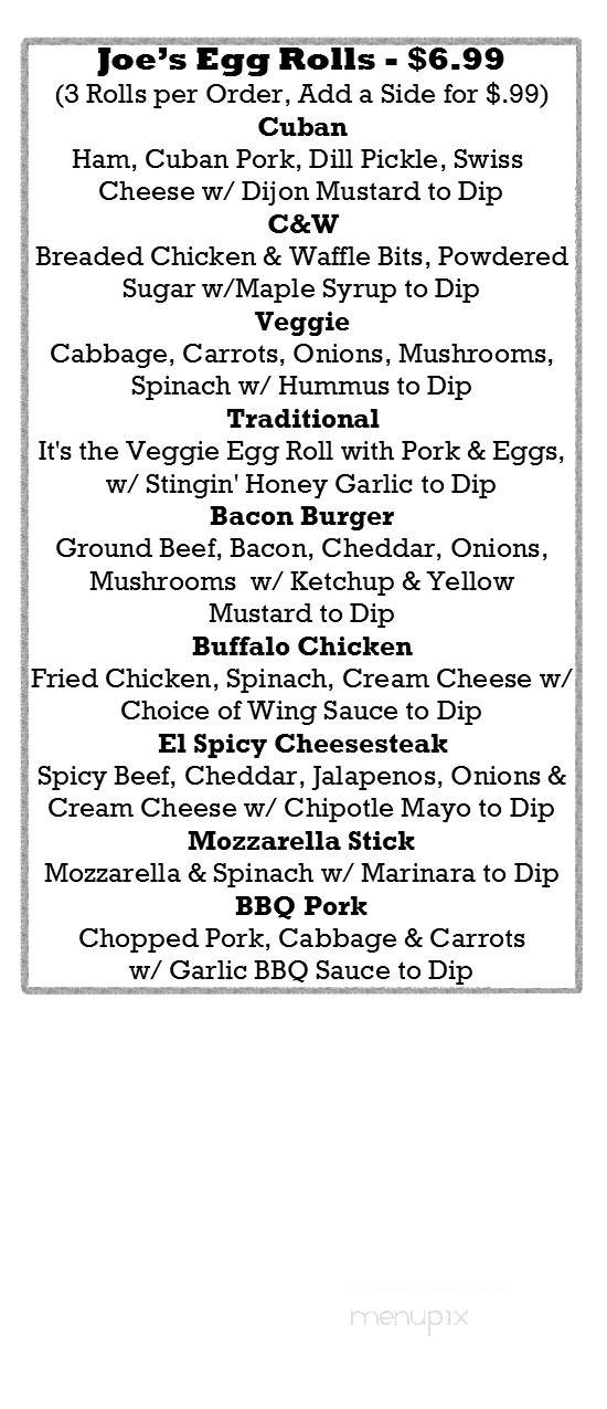 Average Joe's Bar & Grille - Largo, FL menu_pic