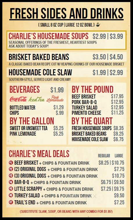 Charlie Graingers - Greer, SC menu_pic