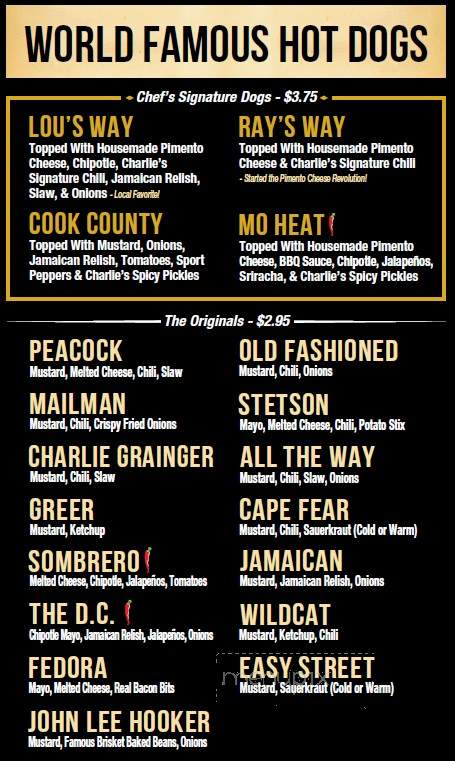 Charlie Graingers - Greer, SC menu_pic