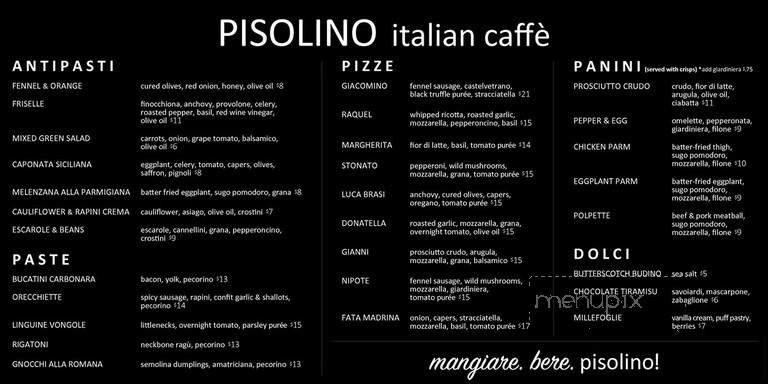 Pisolino - Chicago, IL menu_pic