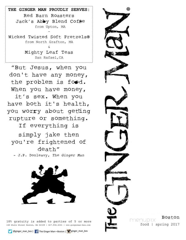 The Ginger Man - Boston, MA menu_pic
