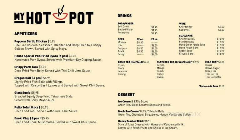 My Hot Pot - Santa Clarita, CA menu_pic