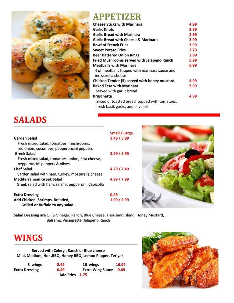 5th Avenue Pizza - Watkinsville, GA menu_pic