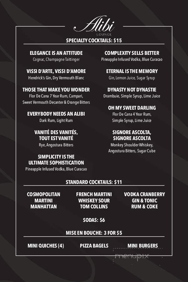 Alibi - New York, NY menu_pic
