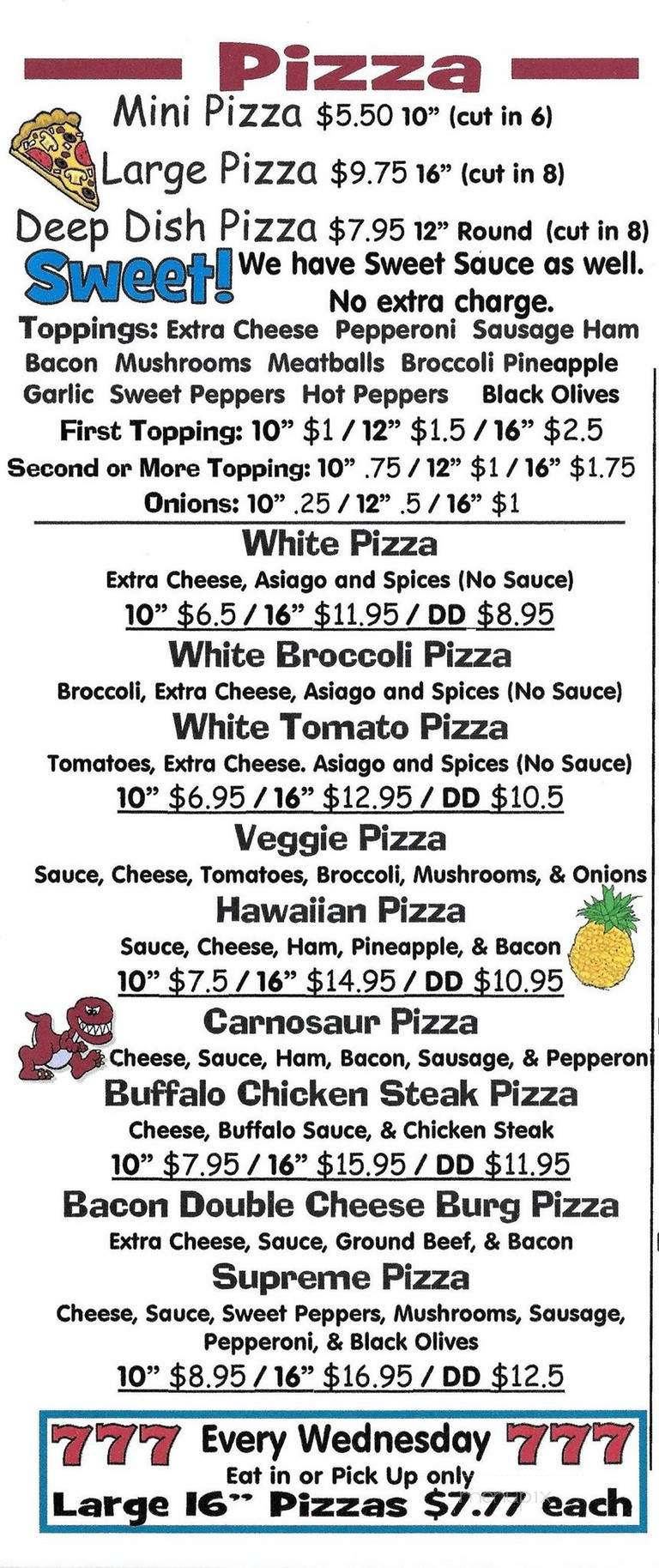 Whatinthe Sam Hill's Brick Oven Pizza - Wilkes-Barre, PA menu_pic