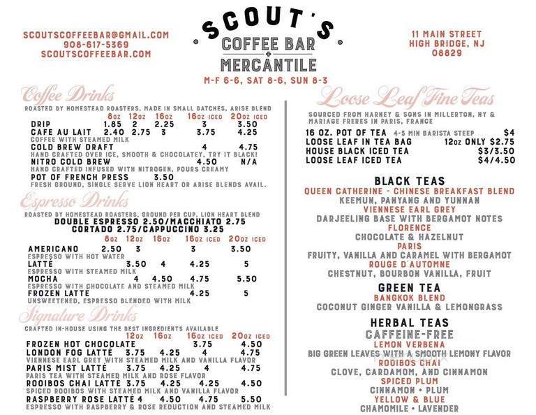 Scout's Coffee Bar & Mercantile - High Bridge, NJ