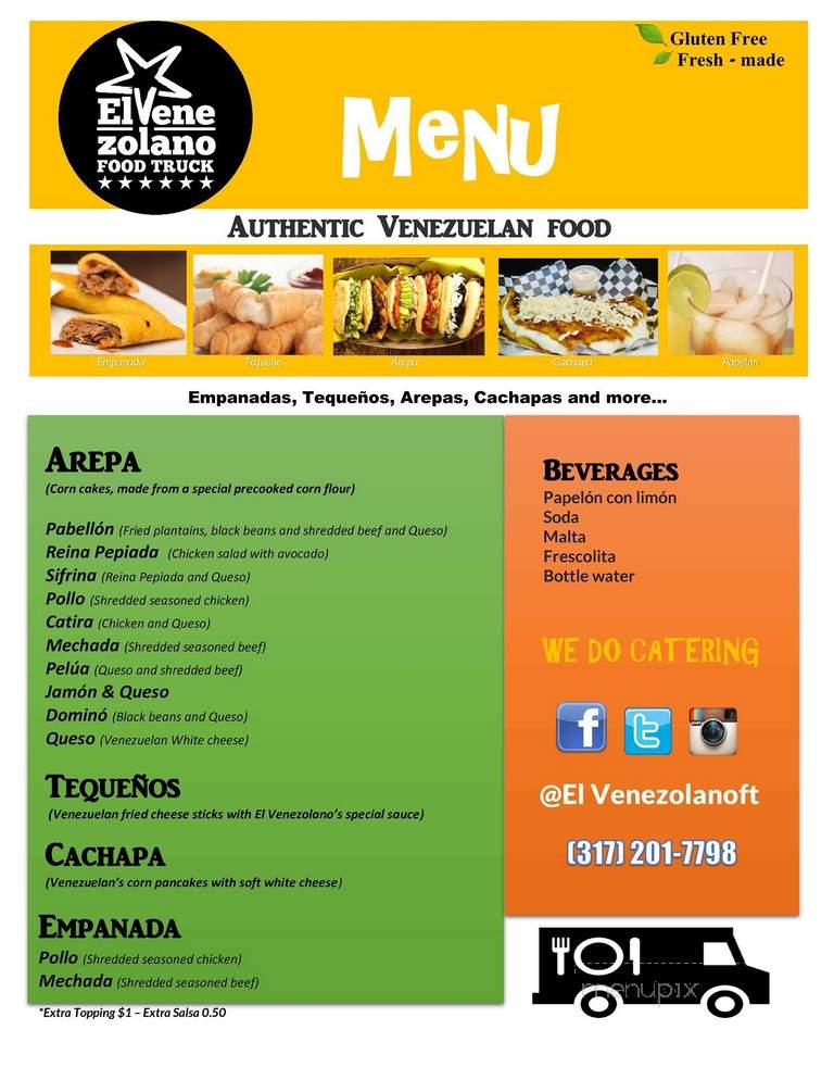 El Venezolano - Indianapolis, IN menu_pic
