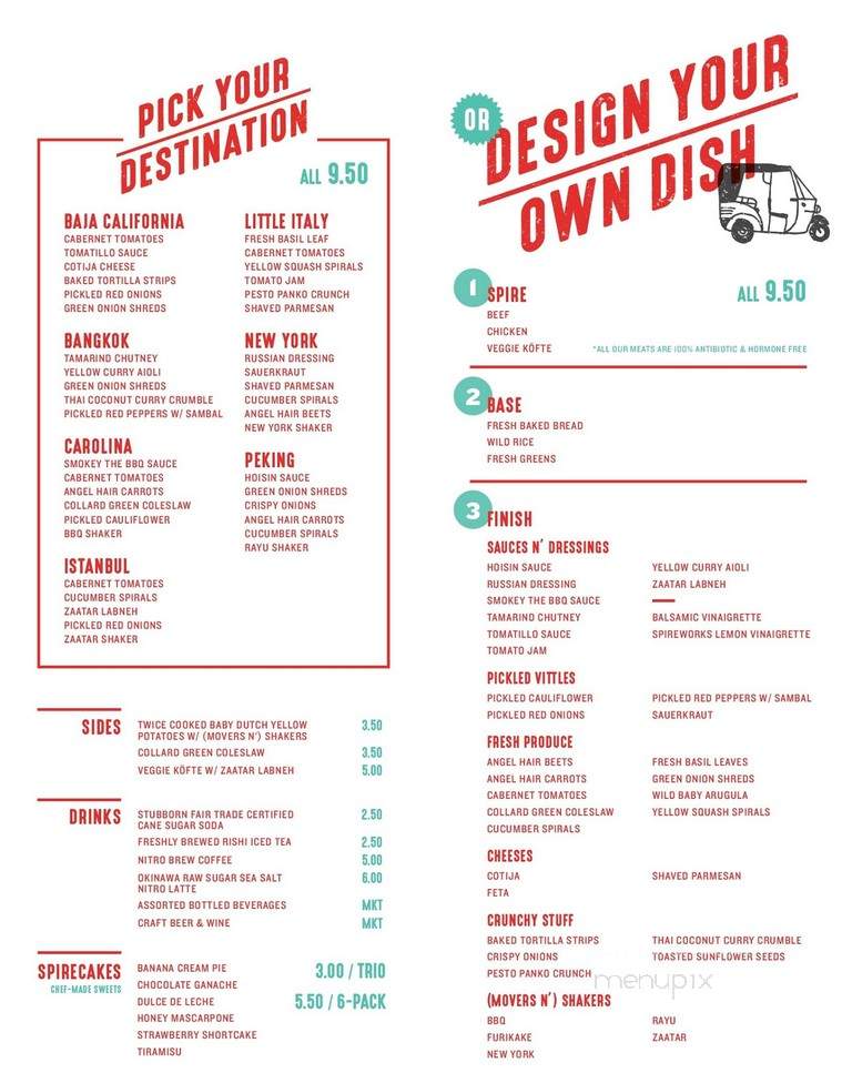 SpireWorks - Los Angeles, CA menu_pic
