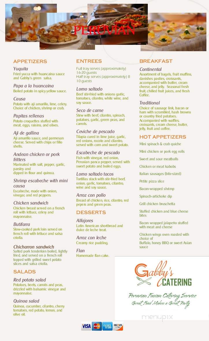 Gabby's Peruvian Restaurant - Wichita, KS menu_pic