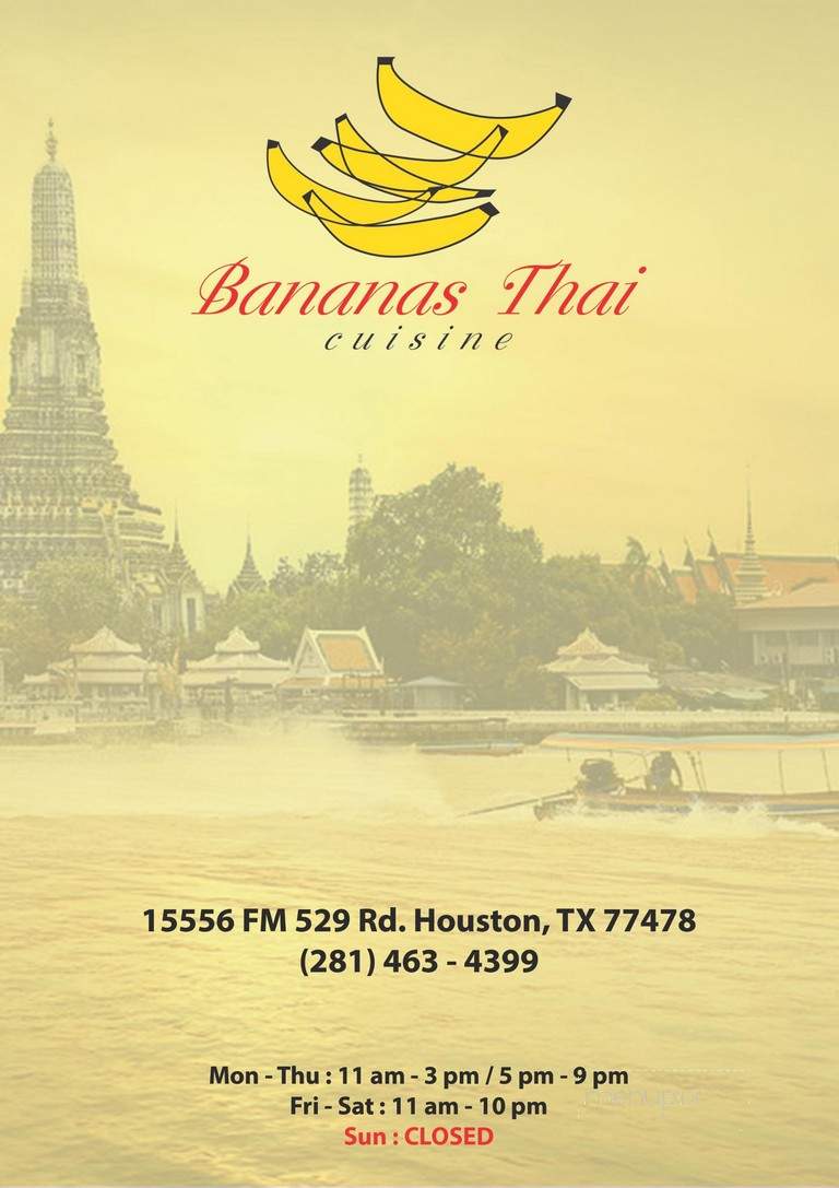 Bananas Thai Cuisine - Houston, TX