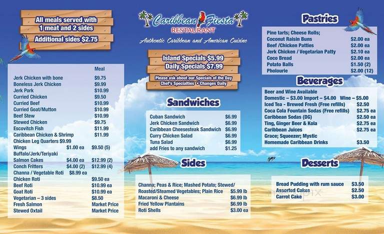 Carribean Fiesta - Duluth, GA menu_pic