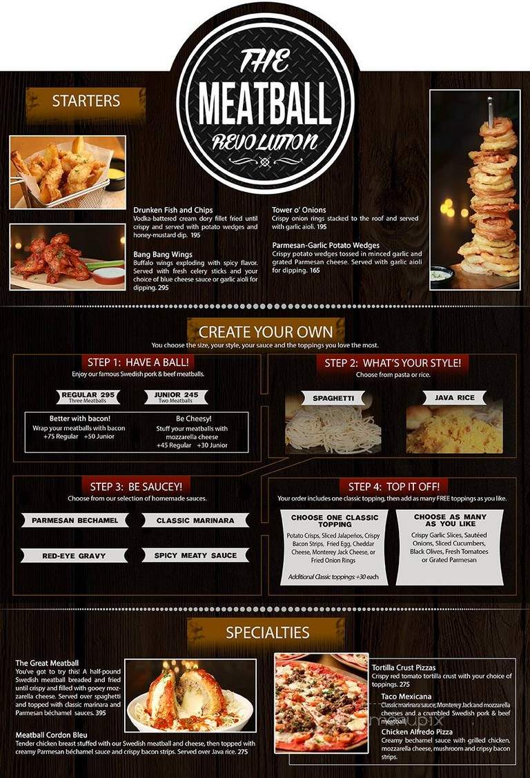 Meatball Revolution - Seattle, WA menu_pic