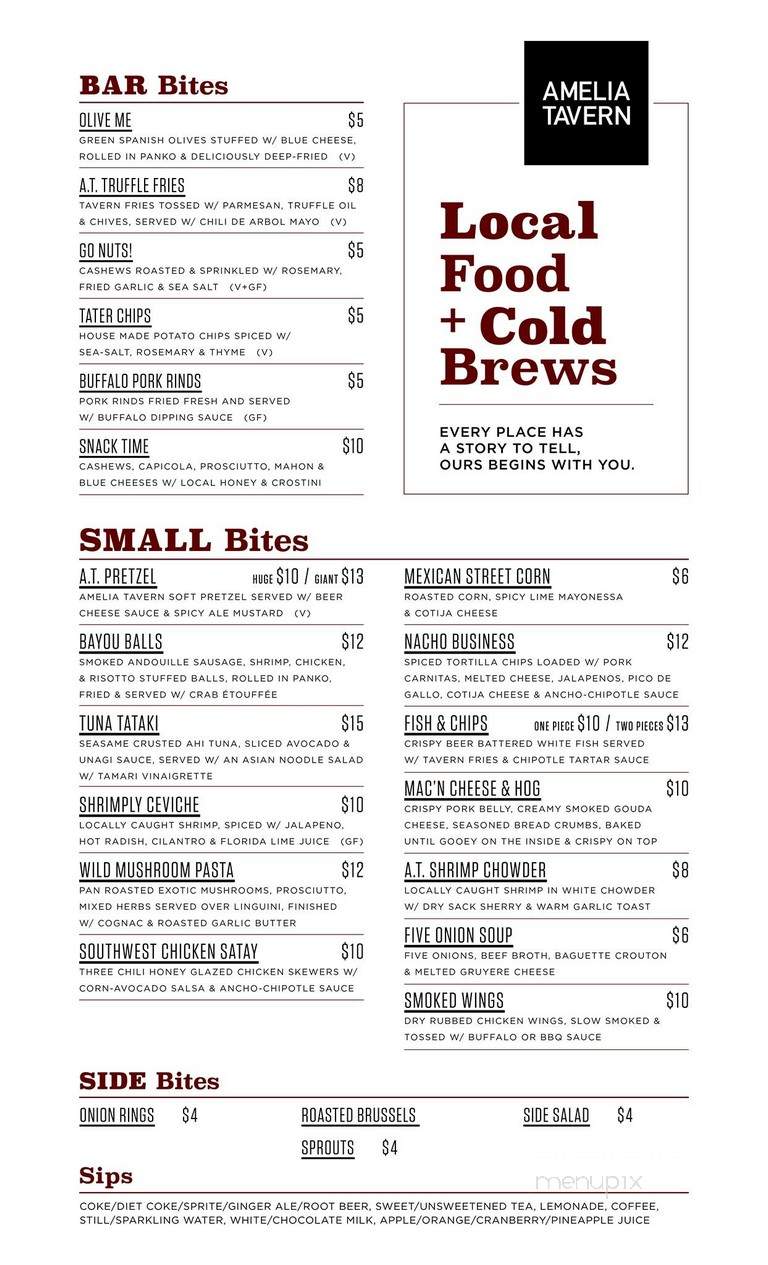 Amelia Tavern Restaurant & Brewpub - Fernandina Beach, FL menu_pic