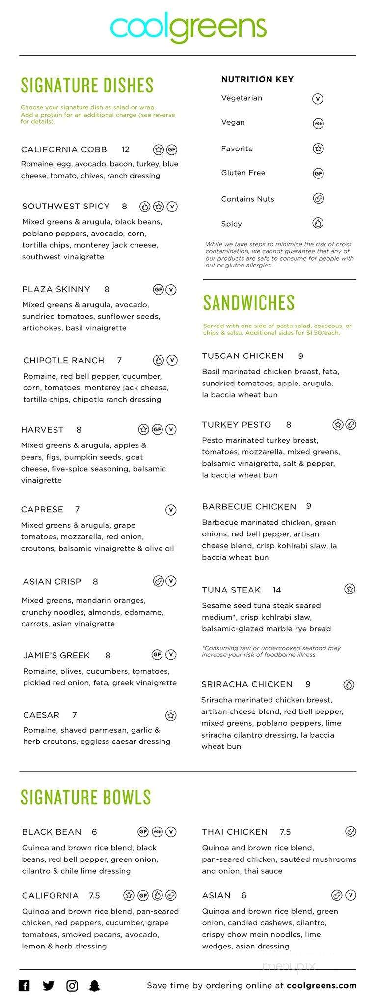Coolgreens - Norman, OK menu_pic