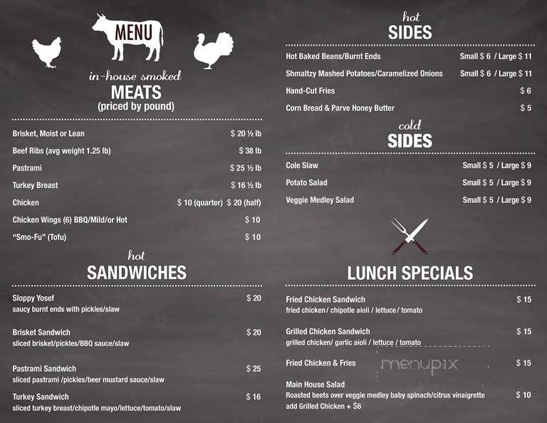 Main House BBQ - Brooklyn, NY menu_pic