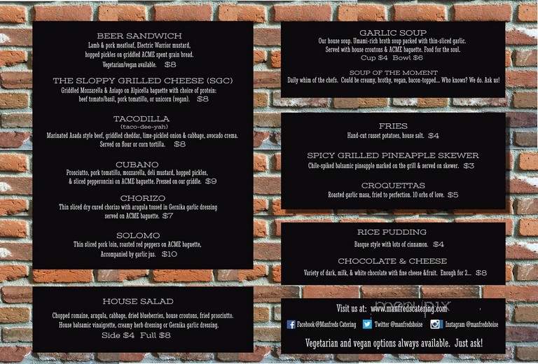 Manfred's - Boise, ID menu_pic