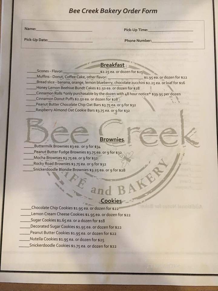 Bee Creek Cafe and Bakery - Platte City, MO