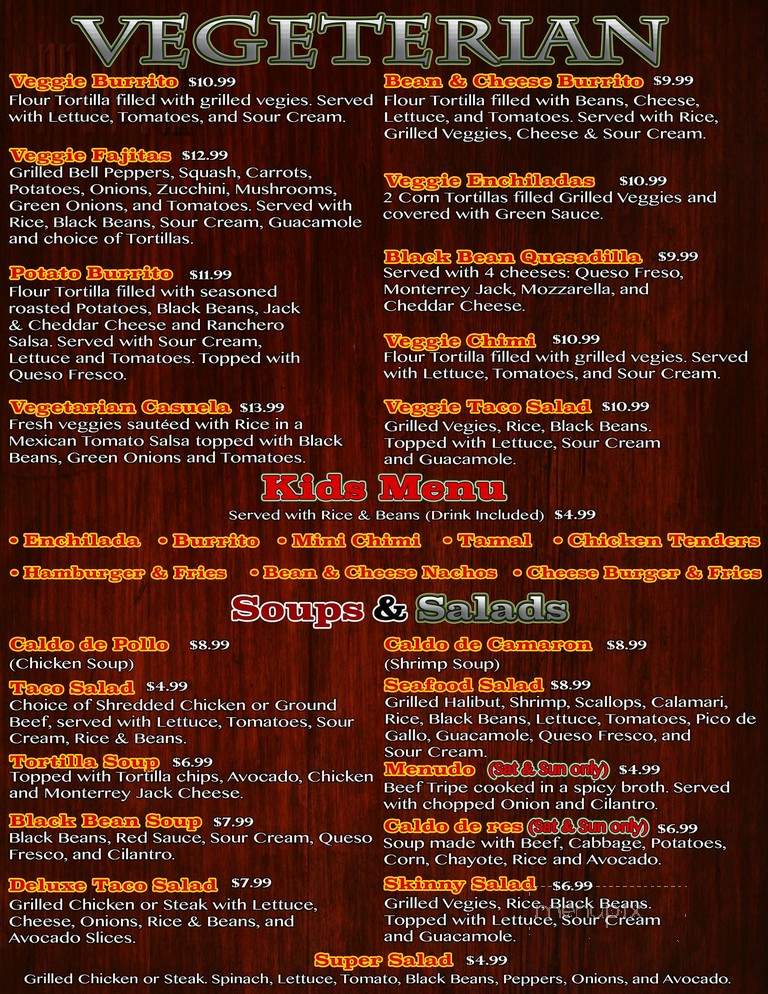 Los Cantaritos Mexican Restaurant - Bellingham, WA menu_pic
