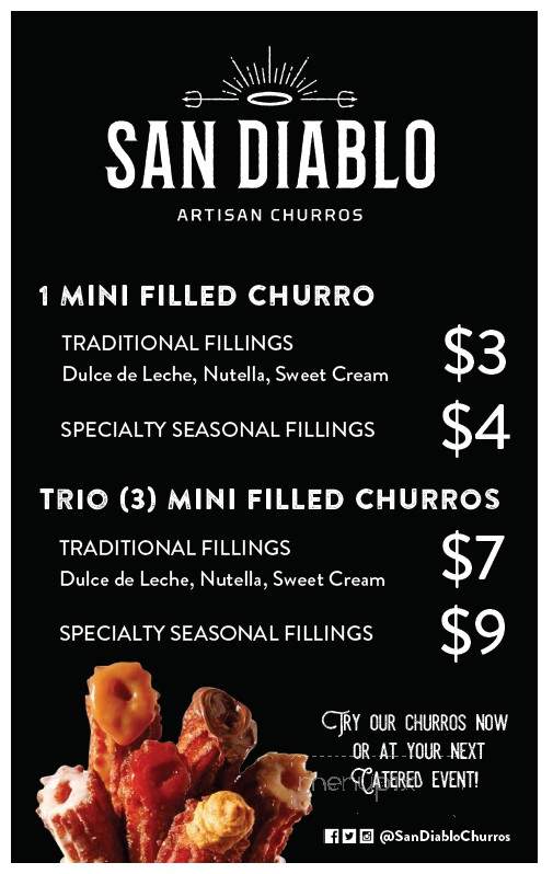 San Diablo Churros - Salt Lake City, UT menu_pic