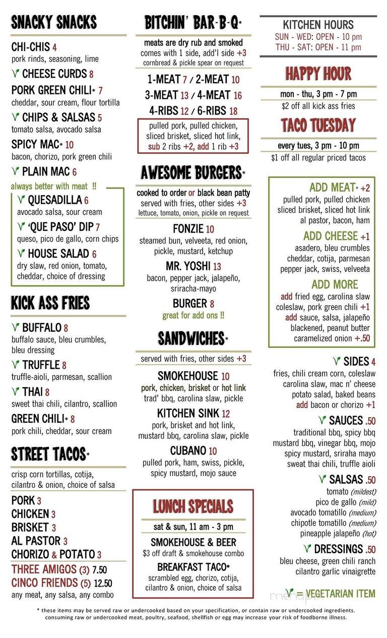 Swine Emporium at Bar Car - Denver, CO menu_pic