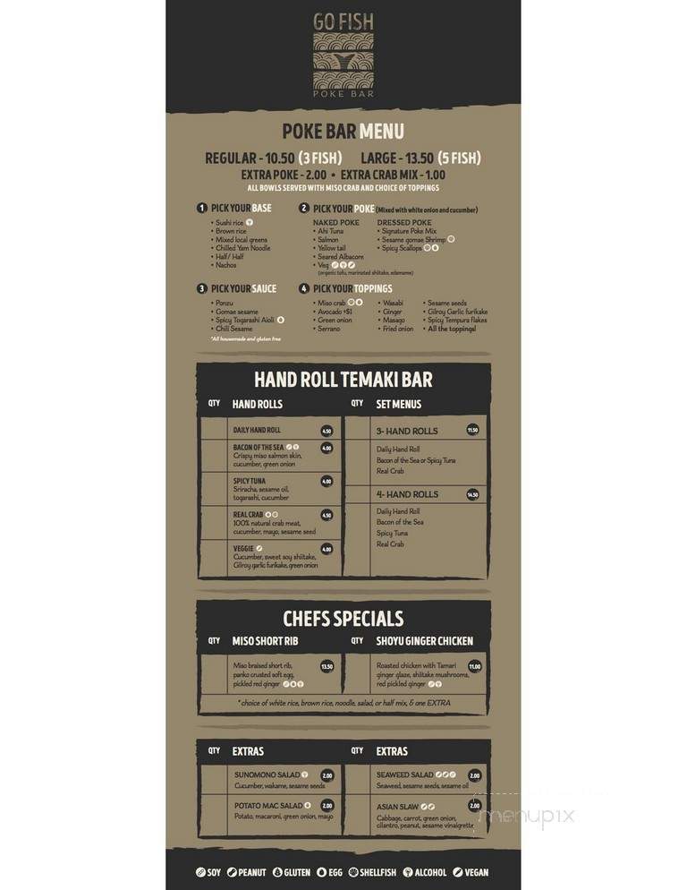 Go Fish Poke Bar - Palo Alto, CA menu_pic